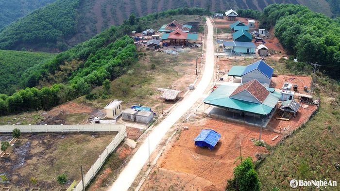 Điểm tái định cư số 2 của khu tái định cư Pù Sai Cáng. Ảnh: Xuân Hoàng