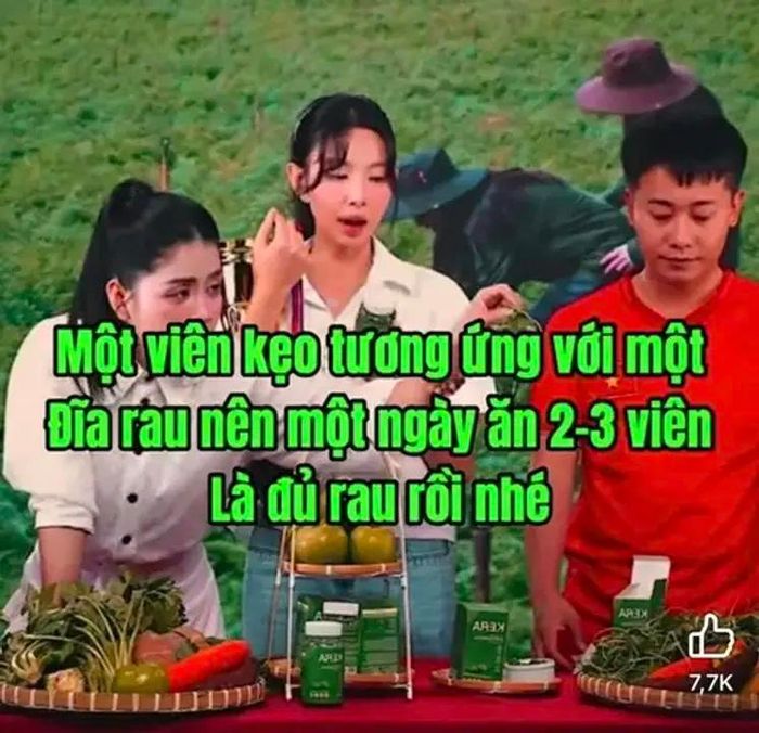 Phiên quảng bá trực tiếp của CER Group, nổi bật với thông điệp "một viên kẹo tương ứng với một đĩa rau"