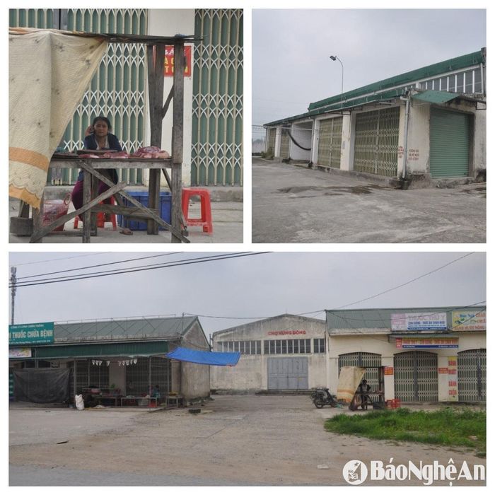 Chợ Hưng Đông,TP. Vinh được đầu tư hơn 5 tỷ đồng nhưng gần như bỏ hoang nhiều năm nay. Ảnh: T.H