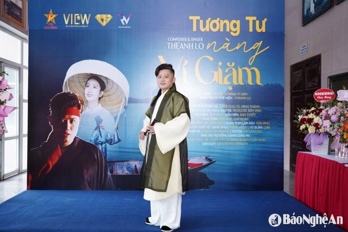 Ca sĩ Lô Thế Anh tại buổi ra mắt MV. Ảnh: Đậu Đình Sơn