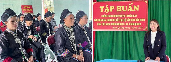 Tập huấn truyền dạy văn hóa truyền thống cho đồng bào Nùng.