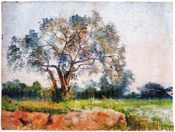 Vẽ xong ngày 19/5/1899, “Vô đề” có lẽ là bức sơn dầu trên toan đầu tiên của vua Hàm Nghi