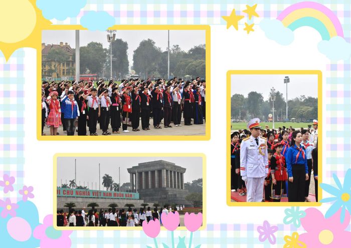 Đại biểu Cháu ngoan Bác Hồ tỉnh Tuyên Quang vào lăng viếng Chủ tịch Hồ Chí Minh.