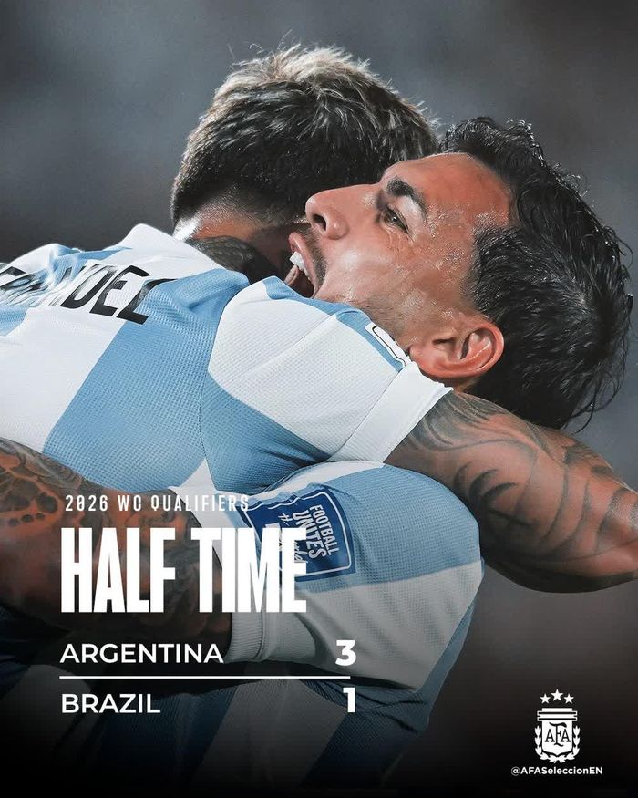 Hiệp 1 khép lại với chiến thắng dường như đã gọi tên Argentina