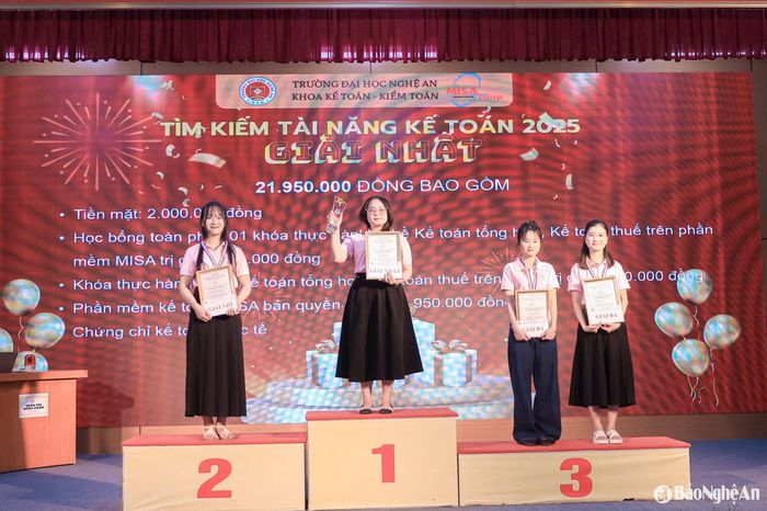 Kết quả cuộc thi Tìm kiếm tài năng kế toán 2025 với nhiều phần thưởng giá trị từ các nhà tài trợ. 