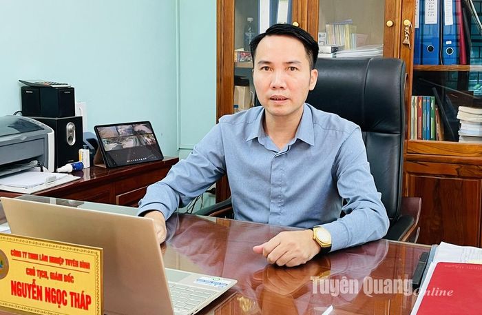 Ông Nguyễn Ngọc Tháp, Chủ tịch HĐTV kiêm Giám đốc Công ty TNHH Lâm nghiệp Tuyên Bình
