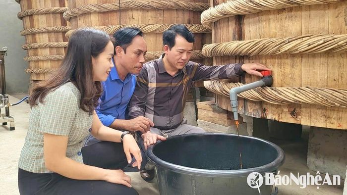 Nhiều cơ sở chế biến nước nước mắm truyền thống tổ chức cho khách tham quan, trải nghiệm. Ảnh: CSCC