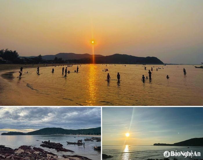 Biển Cửa Hiền khu vực xã Nghi Yên (huyện Nghi Lộc) nổi tiếng vì vẻ đẹp hoang sơ, lãng mạn. Ảnh: Công Lê