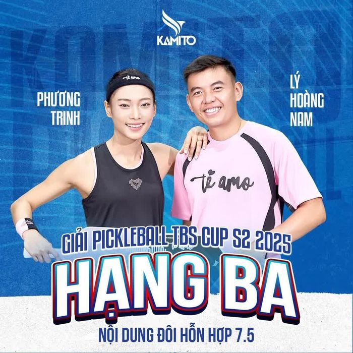 Lý Hoàng Nam và vợ giành hạng ba nội dung đôi hỗn hợp 7.5.