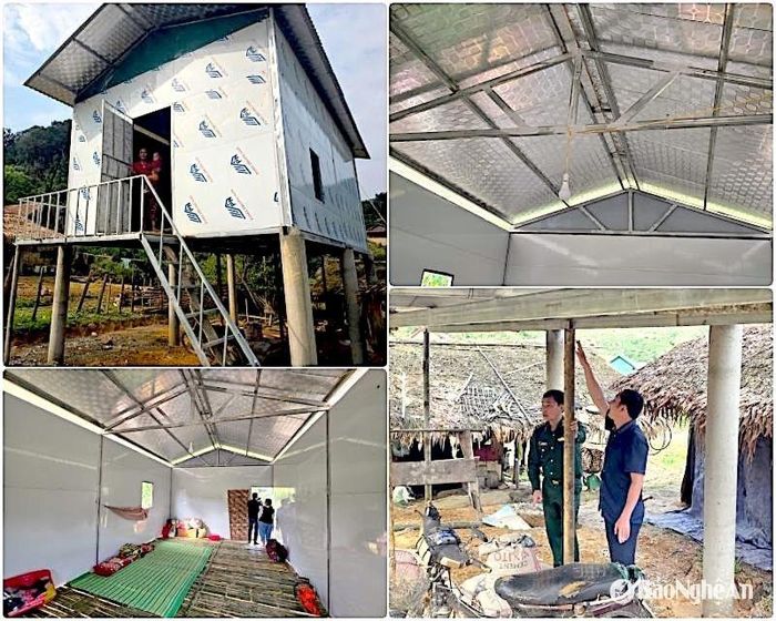 Mẫu nhà thứ nhất được đề xuất xây dựng cho đồng bào Đan Lai ở vùng lõi Vườn quốc gia Pù Mát. Ảnh: Hoài Thu
