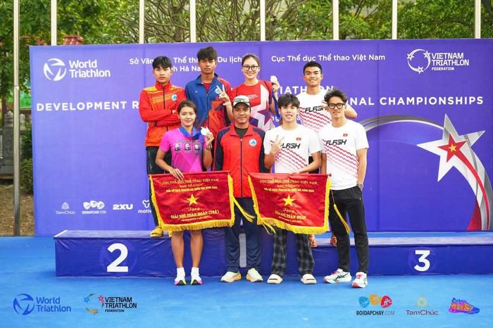 Đội tuyển Triathlon Đà Nẵng thi đấu ấn tượng tại giải Triathlon vô địch quốc gia 2025. Ảnh: Triathlon Vietnam