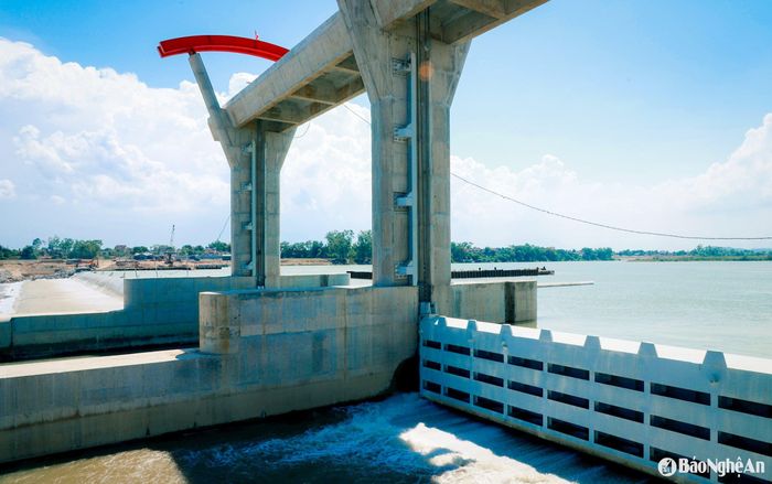 Đập Bara Đô Lương, tỉnh Nghệ An. Ảnh: Thành Duy