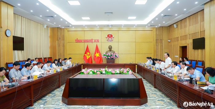 Quang cảnh cuộc làm việc. Ảnh: Thành Duy