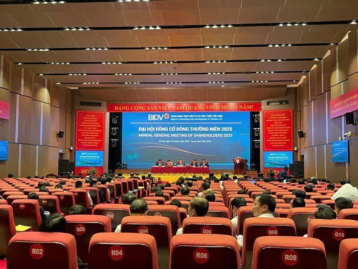 Quang cảnh ĐHĐCĐ BIDV 2025. Ảnh: LP