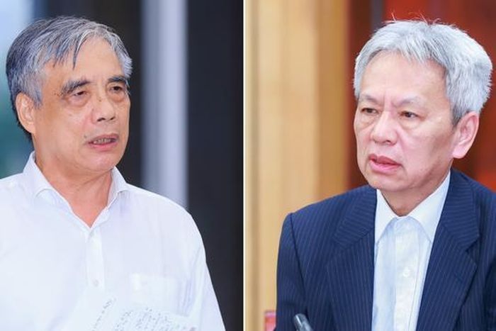 PGS.TS Trần Đình Thiên (trái) và TS Nguyễn Sĩ Dũng.