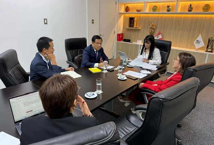 Đại sứ Bùi Văn Nghị làm việc với Bộ Ngoại thương và du lịch Peru.