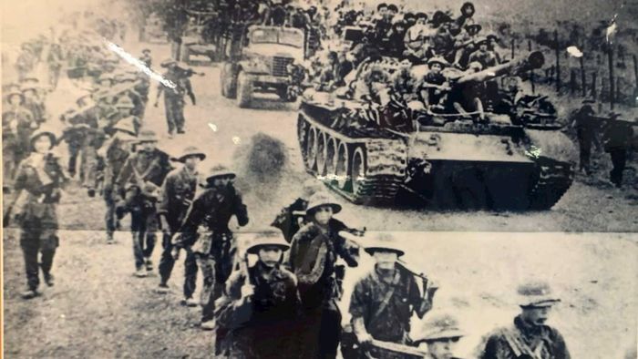 Sư đoàn 341 tập kết, tham gia chiến dịch Hồ Chí Minh. Ảnh tư liệu