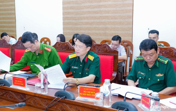 Đại diện lãnh đạo các cơ quan trong khối Nội chính tại hội nghị giao ban. Ảnh: Phạm Bằng