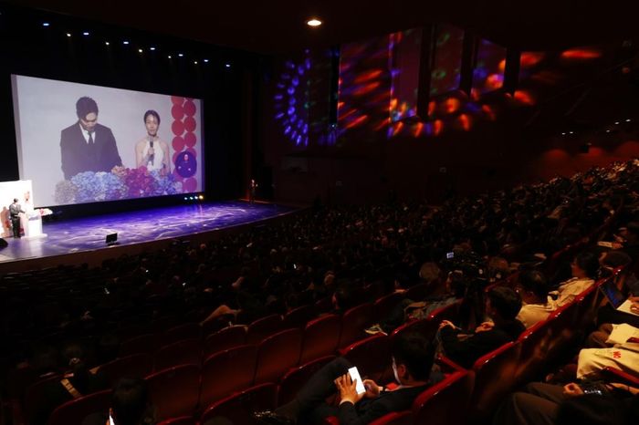 Không khí lễ khai mạc Liên hoan phim Jeonju tại Trung tâm nghệ thuật Sori
