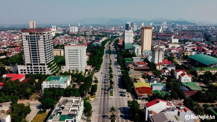 Một góc thành phố Vinh, tỉnh Nghệ An. Ảnh: Thành Duy