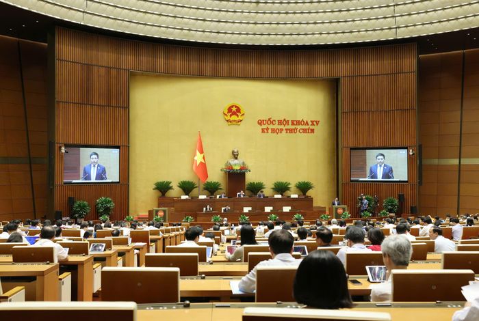  Quang cảnh kỳ họp thứ 9, Quốc hội khóa XV. Ảnh: QUANG PHÚC 