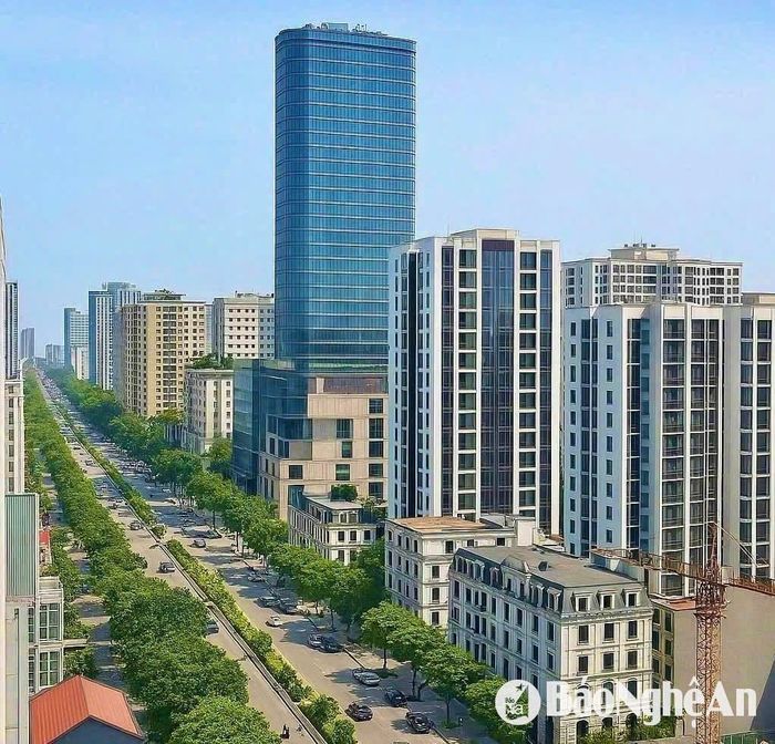 Quang cảnh đường Quang Trung (thành phố Vinh). Ảnh: P.V
