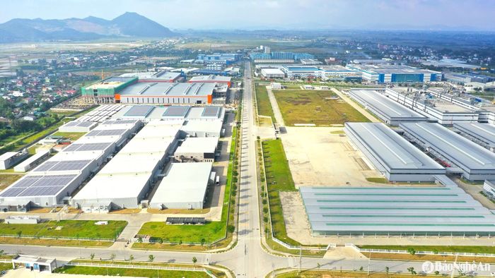 Khu Công nghiệp- Đô thị và dịch vụ VSIP Nghệ An 1 có tỷ lệ lấp đầy 97%. Ảnh: TH