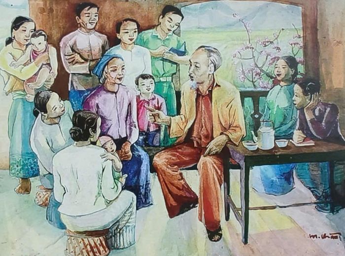 Tác phẩm "Lời Bác dặn". Ảnh tư liệu