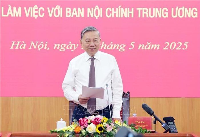 Tổng Bí thư Tô Lâm phát biểu. Ảnh: TTXVN
