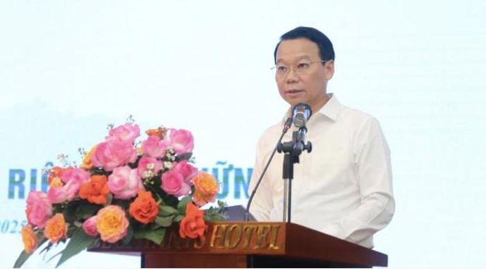 Bộ trưởng Bộ Nông nghiệp và Môi trường Đỗ Đức Duy phát biểu tại hội nghị.