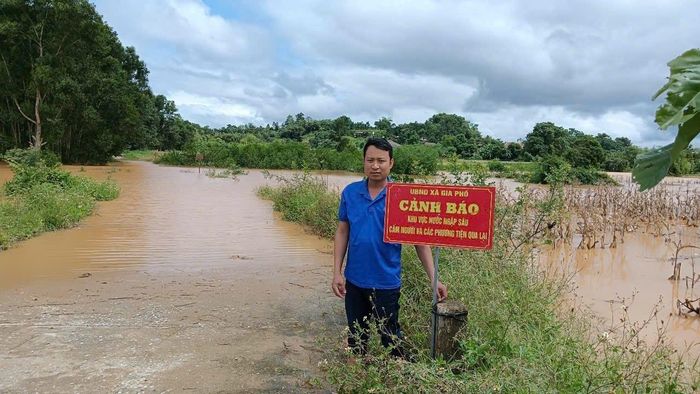 Cảnh báo khu vực có nước ngập sâu