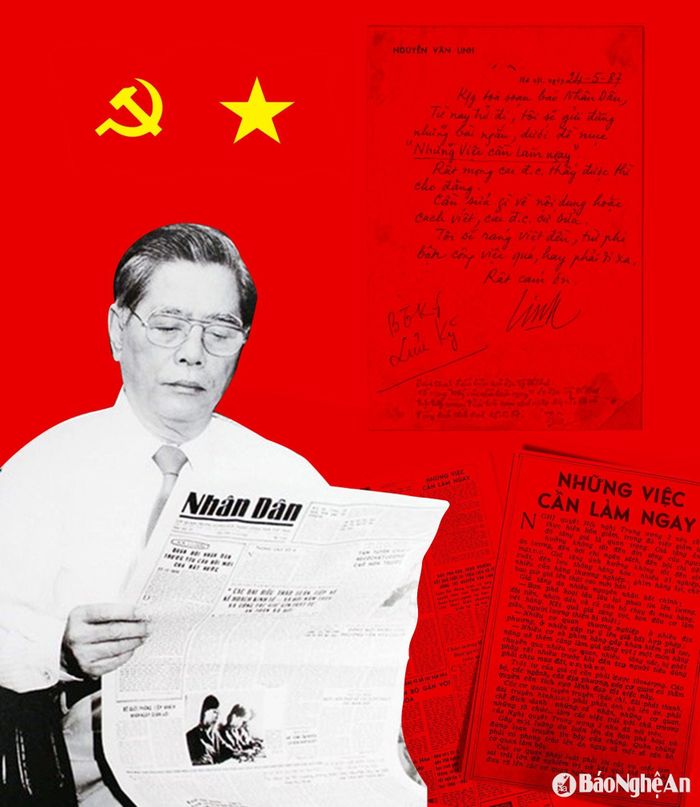 Tổng Bí thư Nguyễn Văn Linh để lại dấu ấn sâu sắc với loạt bài “Những việc cần làm ngay” đăng trên Báo Nhân Dân từ năm 1987 đến 1990.