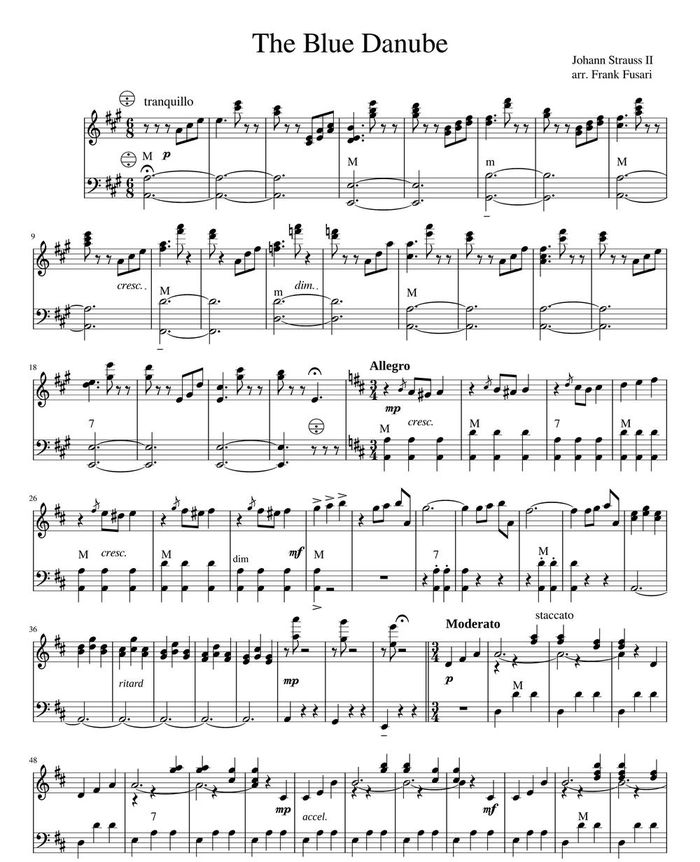Bản nhạc "Sông Danube xanh" của Johann Strauss II