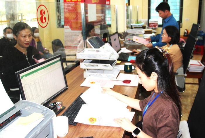 Bộ phận "Một cửa" UBND huyện Anh Sơn. Ảnh minh họa: P.V