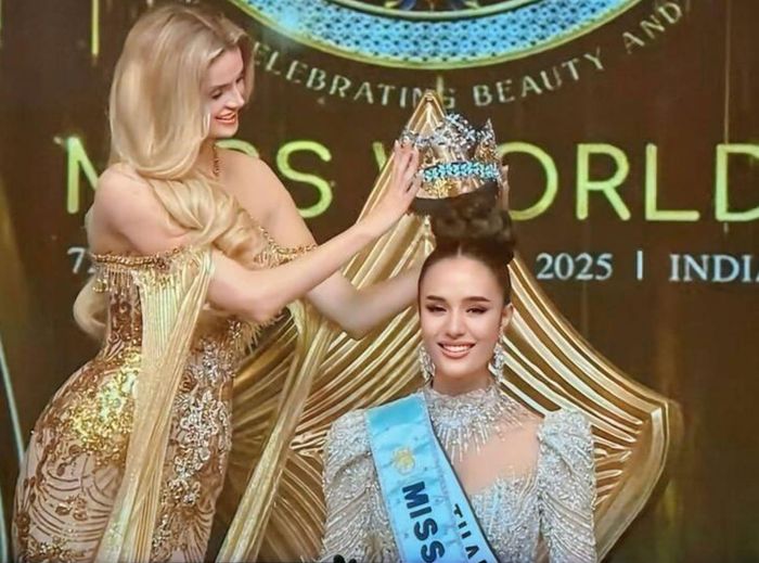 Người đẹp Thái Lan đăng quang Hoa hậu Thế giới 2025. Ảnh: Chụp màn hình