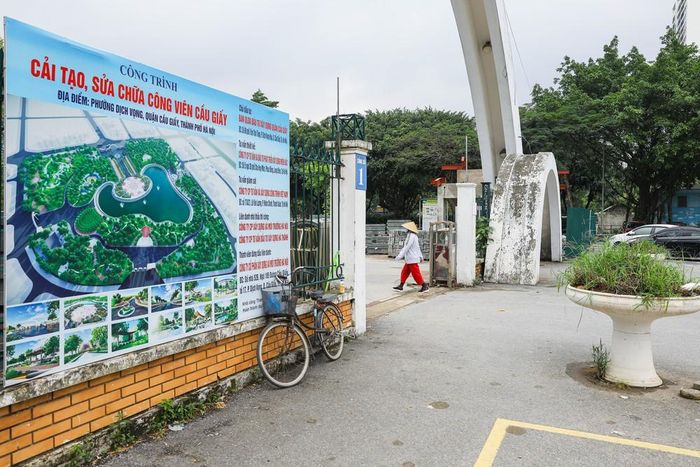 UBND quận Cầu Giấy đã phê duyệt dự án cải tạo, nâng cấp Công viên Cầu Giấy. Ảnh: TTXVN