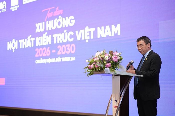 KTS Phan Đăng Sơn (Chủ tịch Hội Kiến trúc sư Việt Nam) phát biểu tại tọa đàm