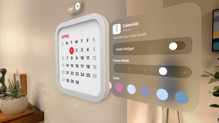  Tính năng widget của visionOS 26. Ảnh: Apple. 