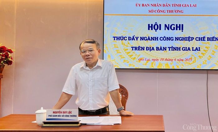 Ông Nguyễn Duy Lộc, Phó Giám đốc Sở Công Thương Gia Lai chủ trì hội nghị