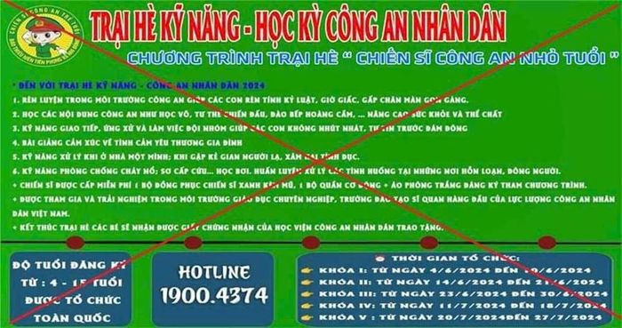Công an TPHCM cảnh báo về tình trạng lừa đảo quảng cáo khóa học mùa Hè. Ảnh: CATPCM