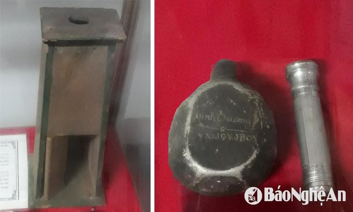 Một số vật dụng của phóng viên Báo Nghệ An trong những năm chống Mỹ. Ảnh tư liệu