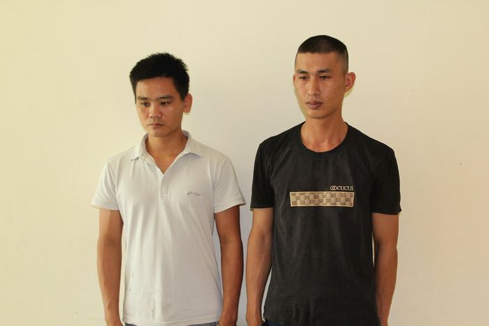 Hai đối tượng Trần Đình Hào và Phạm Đình Thế. Ảnh: Xuân Duy