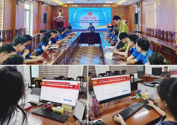 Đoàn viên Đoàn thanh niên UBND tỉnh tổ chức các hoạt động góp ý Dự thảo văn kiện Đại hội Đảng bộ UBND tỉnh Nghệ An.