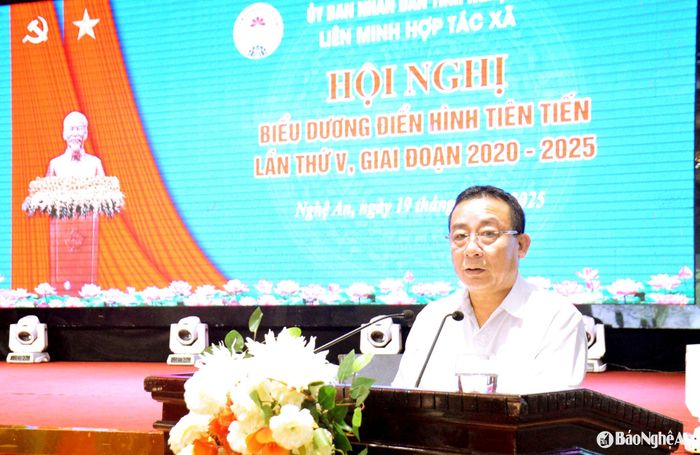 Đồng chí Nguyễn Văn đệ - Phó Chủ tịch UBND tỉnh phát biểu chỉ đạo tại hội nghị. Ảnh: Xuân Hoàng