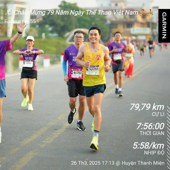Tracklog kỷ niệm 79 năm ngày Thể thao Việt Nam. Ảnh FBNV