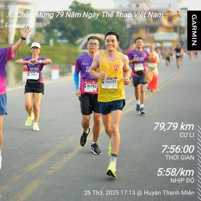 Tracklog kỷ niệm 79 năm ngày Thể thao Việt Nam. Ảnh FBNV