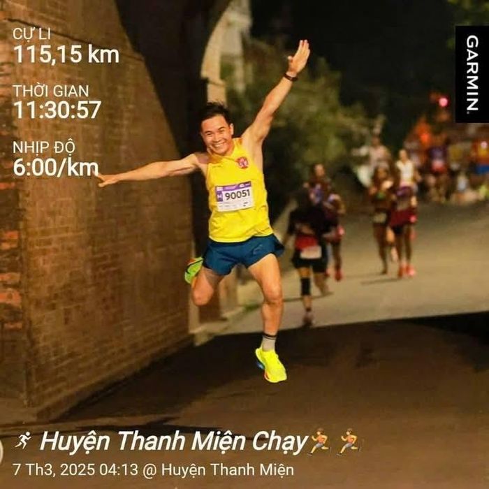 Đàm Thoại và niềm vui trong những cự li Ultra Marathon. Ảnh FBNV