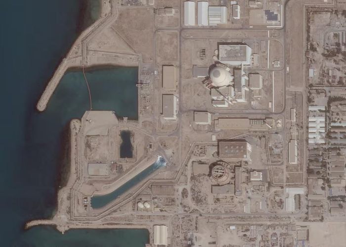 Ảnh vệ tinh nhà máy điện hạt nhân Bushehr, ở tỉnh Bushehr, Iran, ngày 26/5. Ảnh: Planet Labs