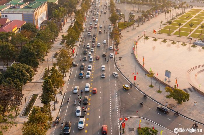 Đường Trường Thi, một trong những tuyến cấm đường vào sáng 29/6. Ảnh tư liệu