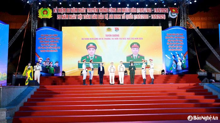 Thượng úy Trần Văn Long là 1 trong 80 thanh niên công an xã, phường, thị trấn tiêu biểu, xuất sắc năm 2025 được tuyên dương. Ảnh: NVCC